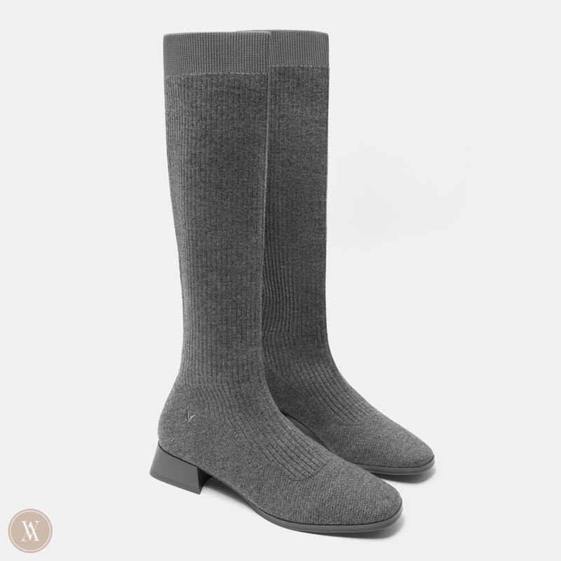 Grey VIVAIA Tara Women's Square-Toe Mid-Calf Boots | CGS-4729