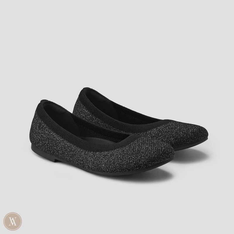 Metal Black VIVAIA Claire Women\'s Round-Toe Flats | CMA-2096