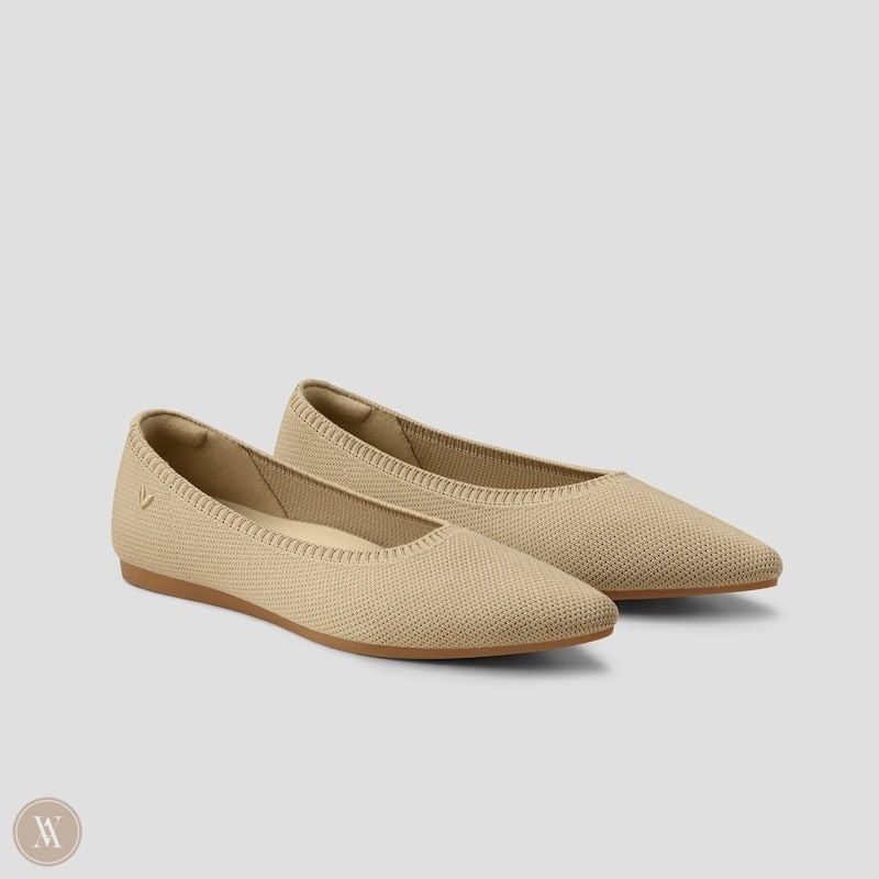 Nude Peach VIVAIA Aria 5° Women\'s Pointed-Toe Ballet Flats | RJY-9482