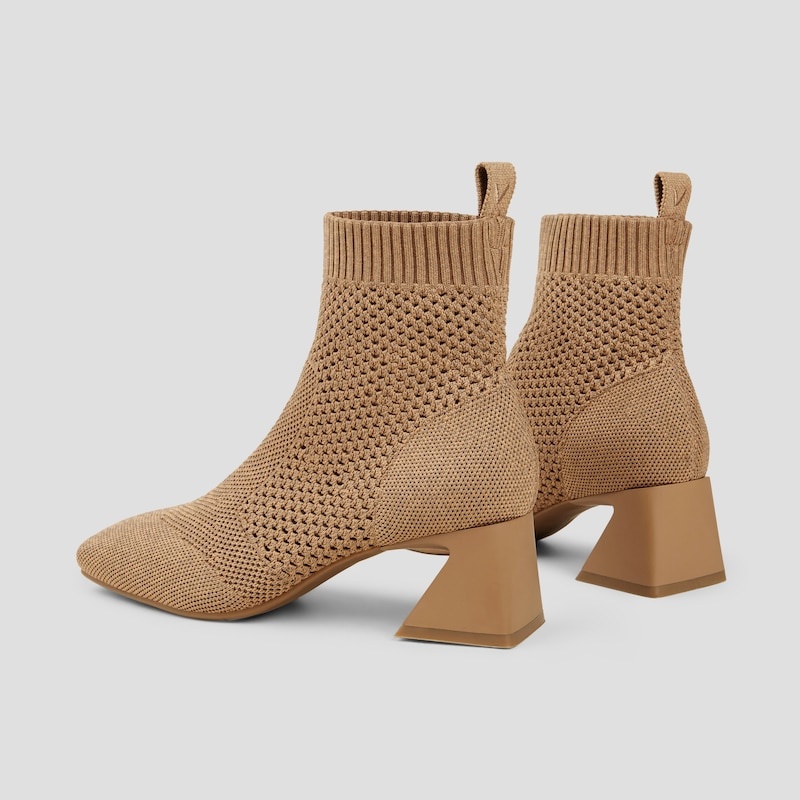 Nut Me VIVAIA Melissa Women's Perforated Block Heel Boots | TGJ-1174