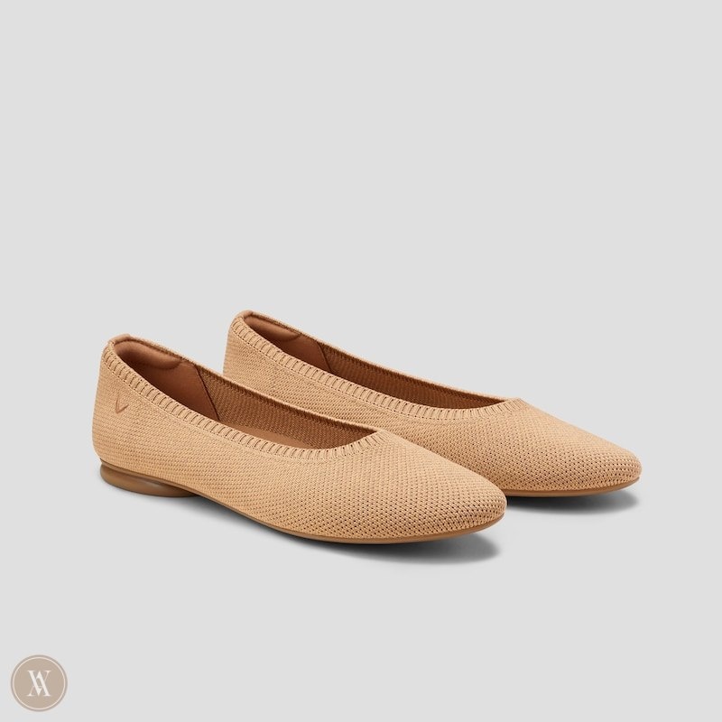 Nutmeg VIVAIA Tamia 2.0 Women\'s Almond-Toe Ballet Flats | YAJ-3246