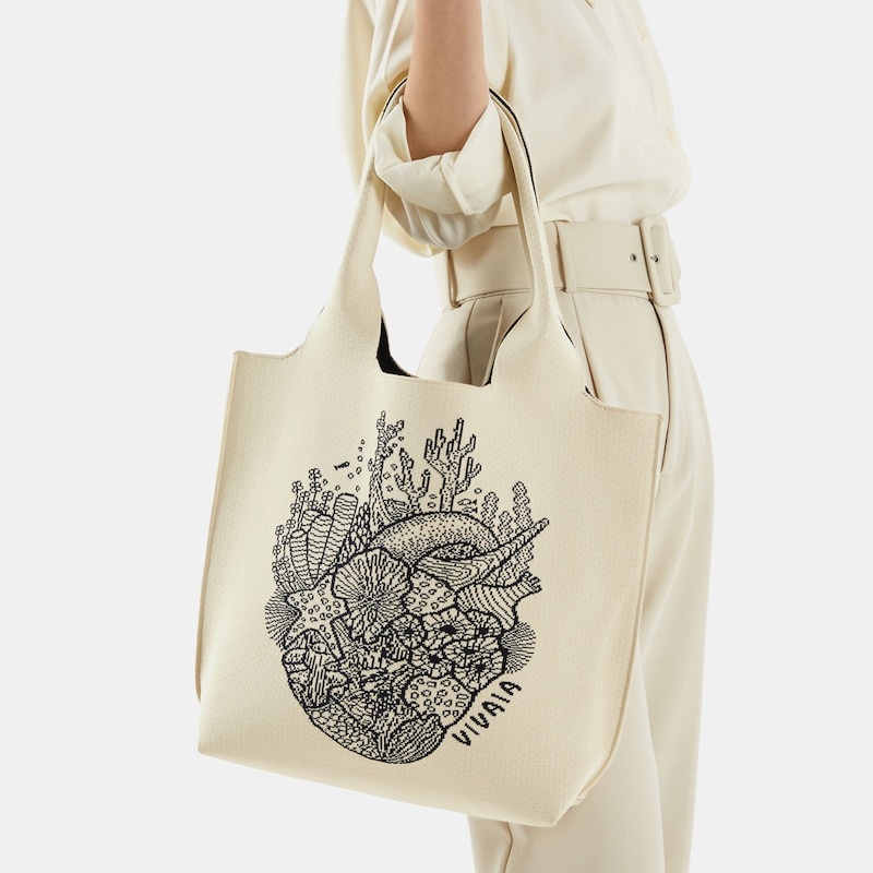 Ocean Heart VIVAIA Yoki Tote-Ocean Heart Women's Accessories | QEB-6622