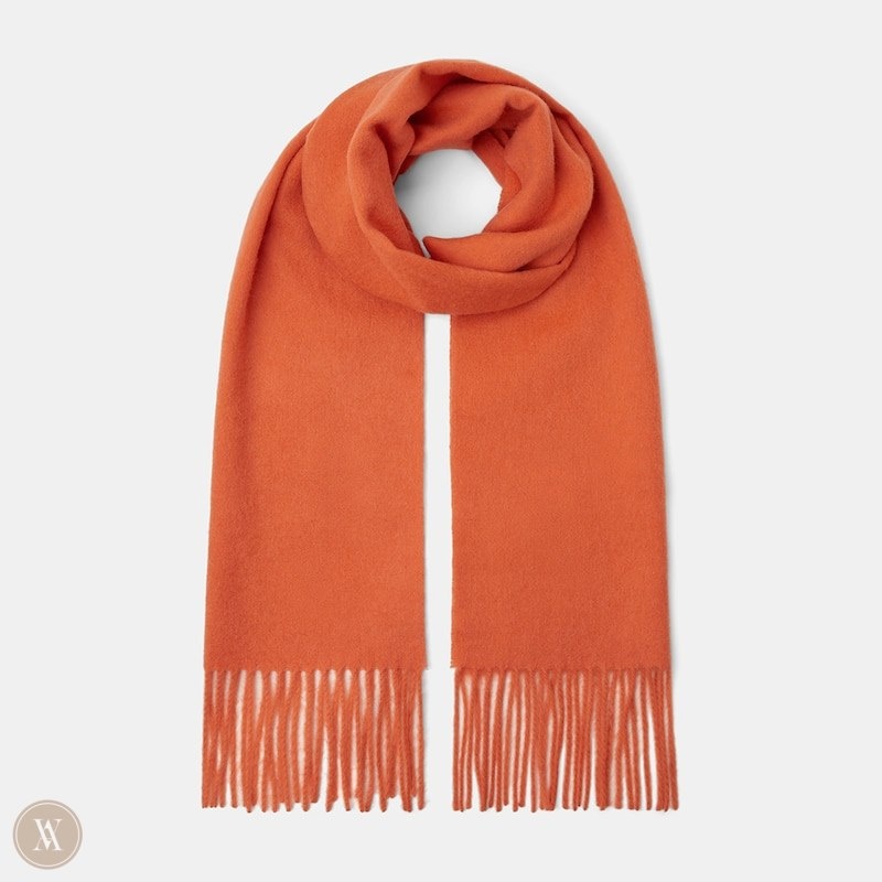 Orange Red VIVAIA Wool Scarf-Orange Red Women\'s Scarves | YEH-0854