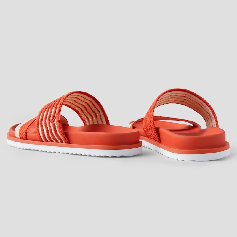 Orange VIVAIA Naina Women's Double Straps Slide Sandals | DBH-8580