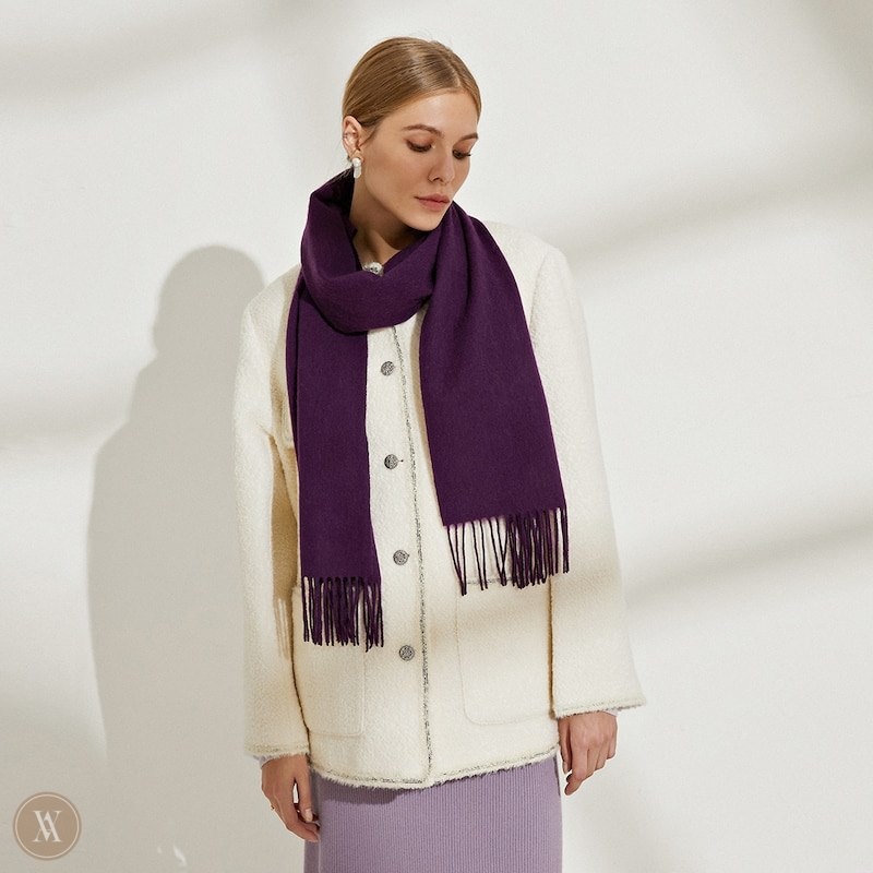 Purple VIVAIA Wool Scarf Women's Scarves | TXV-2380