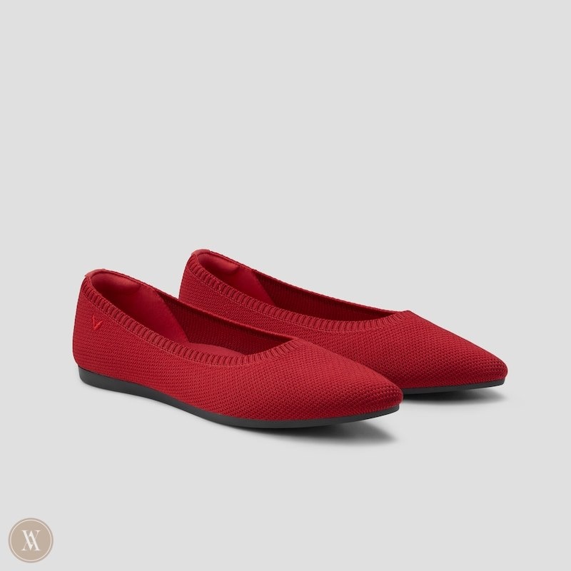 Red VIVAIA Aria 5° Women\'s Pointed-Toe Ballet Flats | EPD-6630