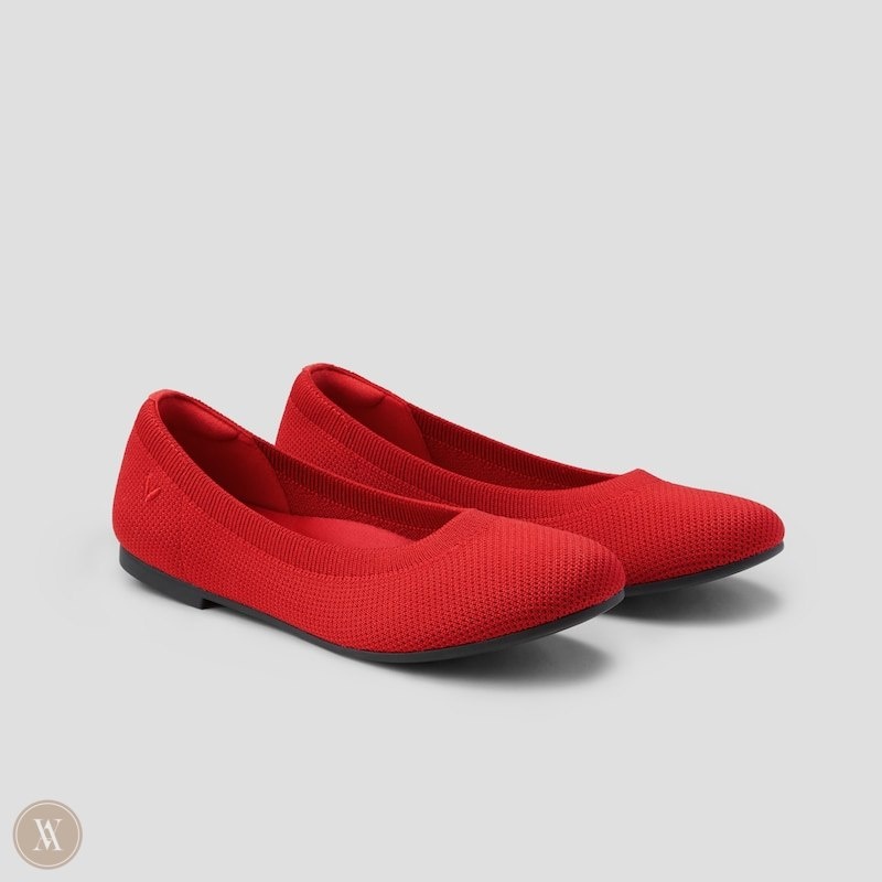 Red VIVAIA Claire Women\'s Round-Toe Flats | ZTM-6329