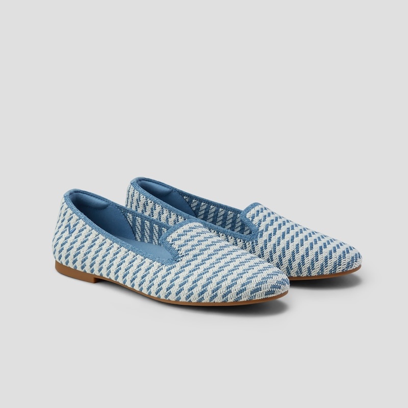 Stripes VIVAIA Audrey Women\'s Round-Toe Woven Knit Loafers | ATP-1220