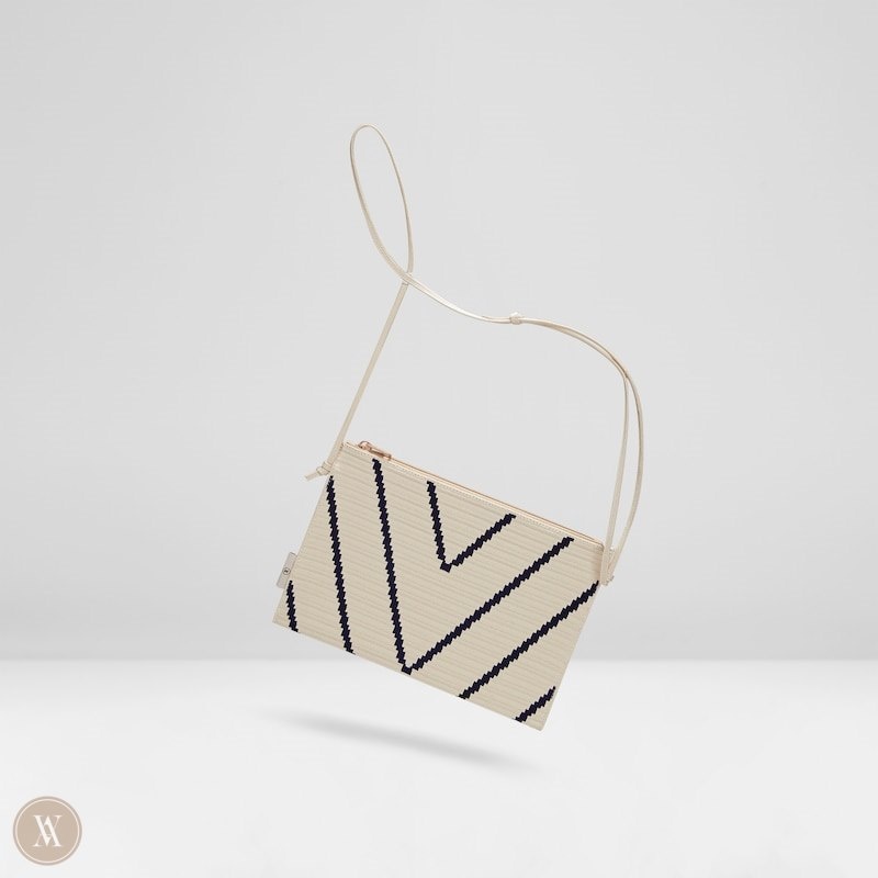 White VIVAIA Lucy - Ivory Chevron Women's Bags | MWR-0096