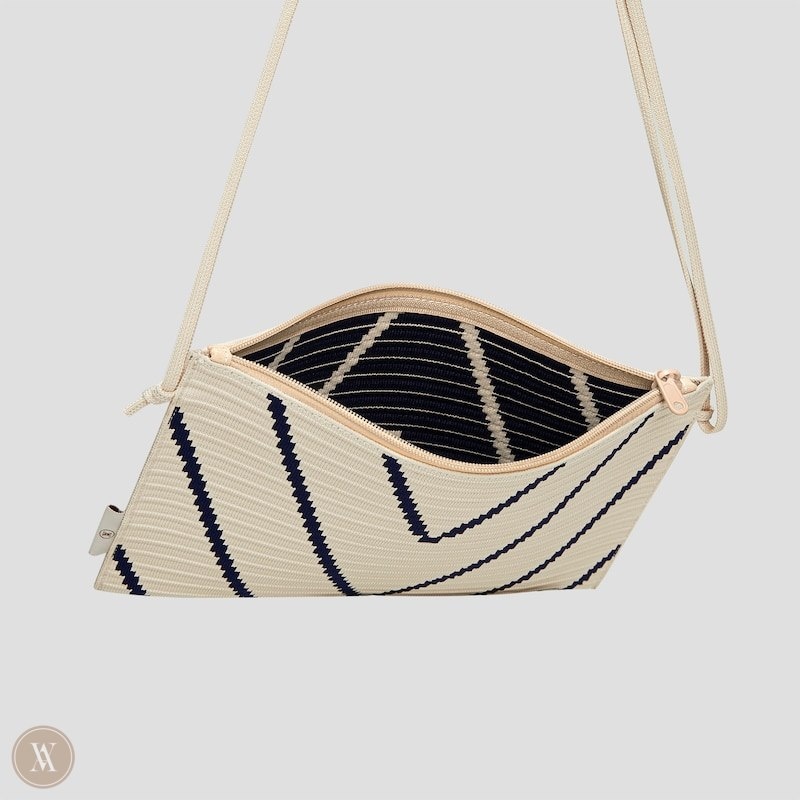 White VIVAIA Lucy - Ivory Chevron Women's Bags | MWR-0096