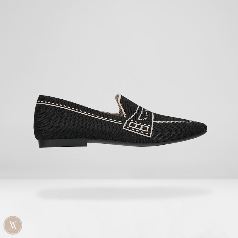 deep VIVAIA Sierra Women's Square-Toe Patterned Loafers-Deep Ebony | RMC-6073