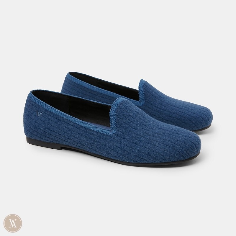 deep VIVAIA Yarn Women's Round-Toe Fluffy Loafers | VRO-1502