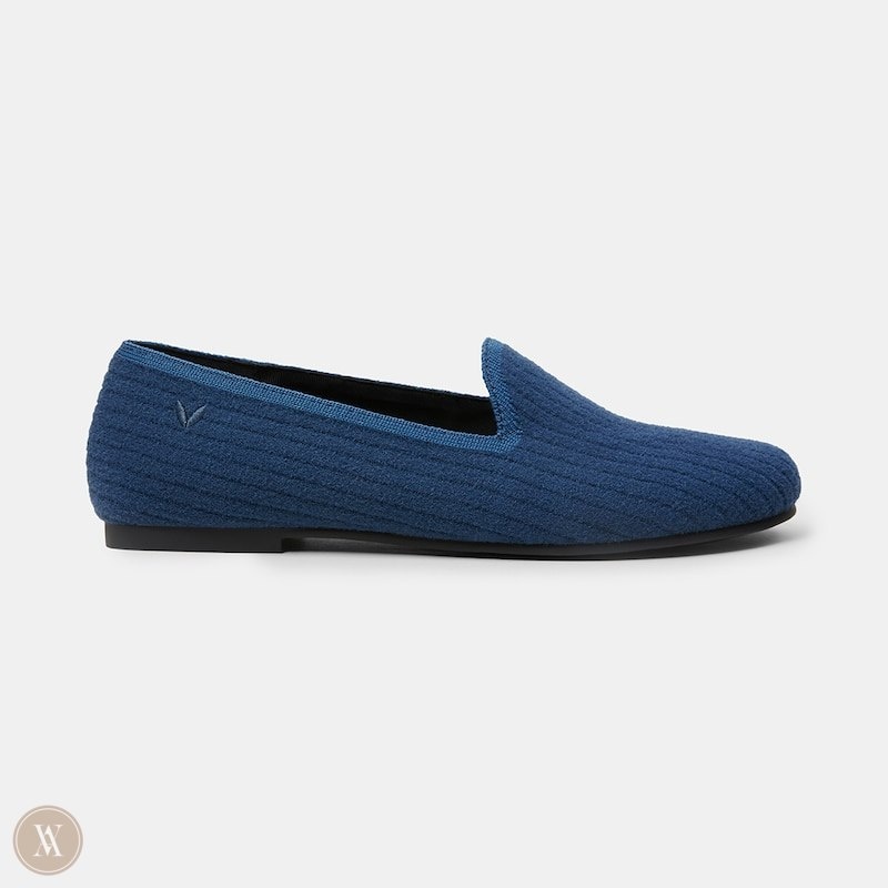 deep VIVAIA Yarn Women's Round-Toe Fluffy Loafers | VRO-1502